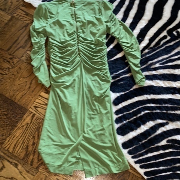 Roberto Cavalli (Class) olive green dress gold snake zipper limited edition - Picture 7 of 16